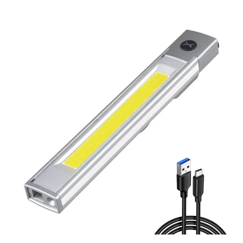800LM Mini LED Keychain Flashlight – USB-C Rechargeable, Waterproof Torch with Magnet